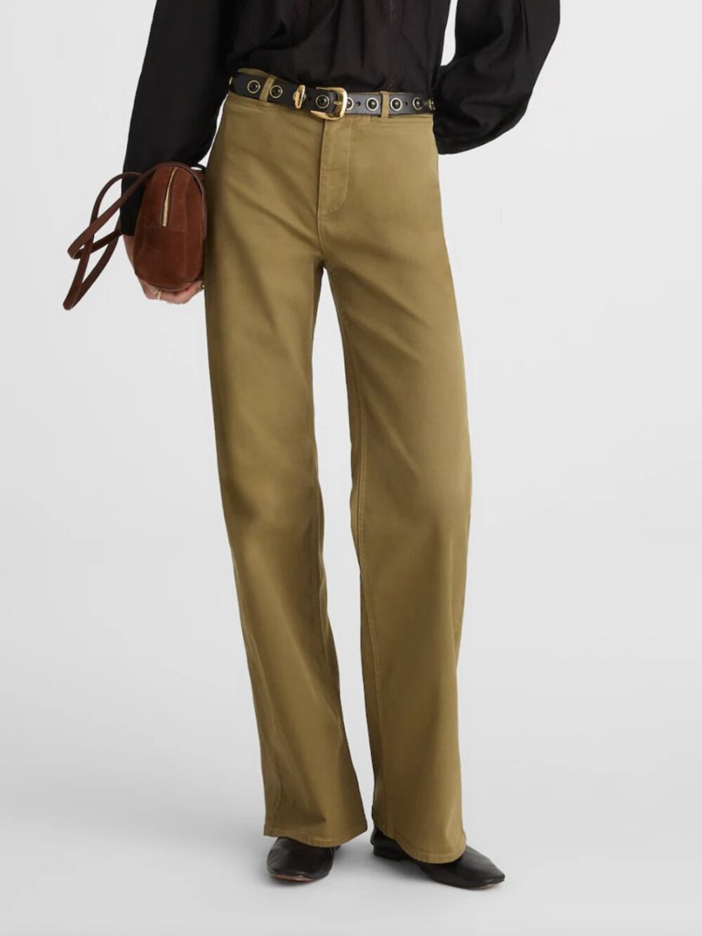 The Petite Wide-Leg Pant in Garment-Dyed Twill 31P petite short NEW